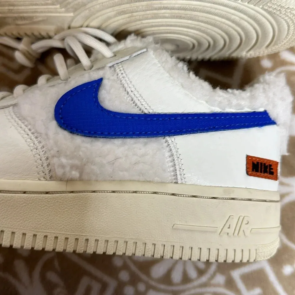 Nike Air Force 1 ‘07 Sherpa Racer Blue Coconut Milk Size6.5 W DO6680-100 - Image 2