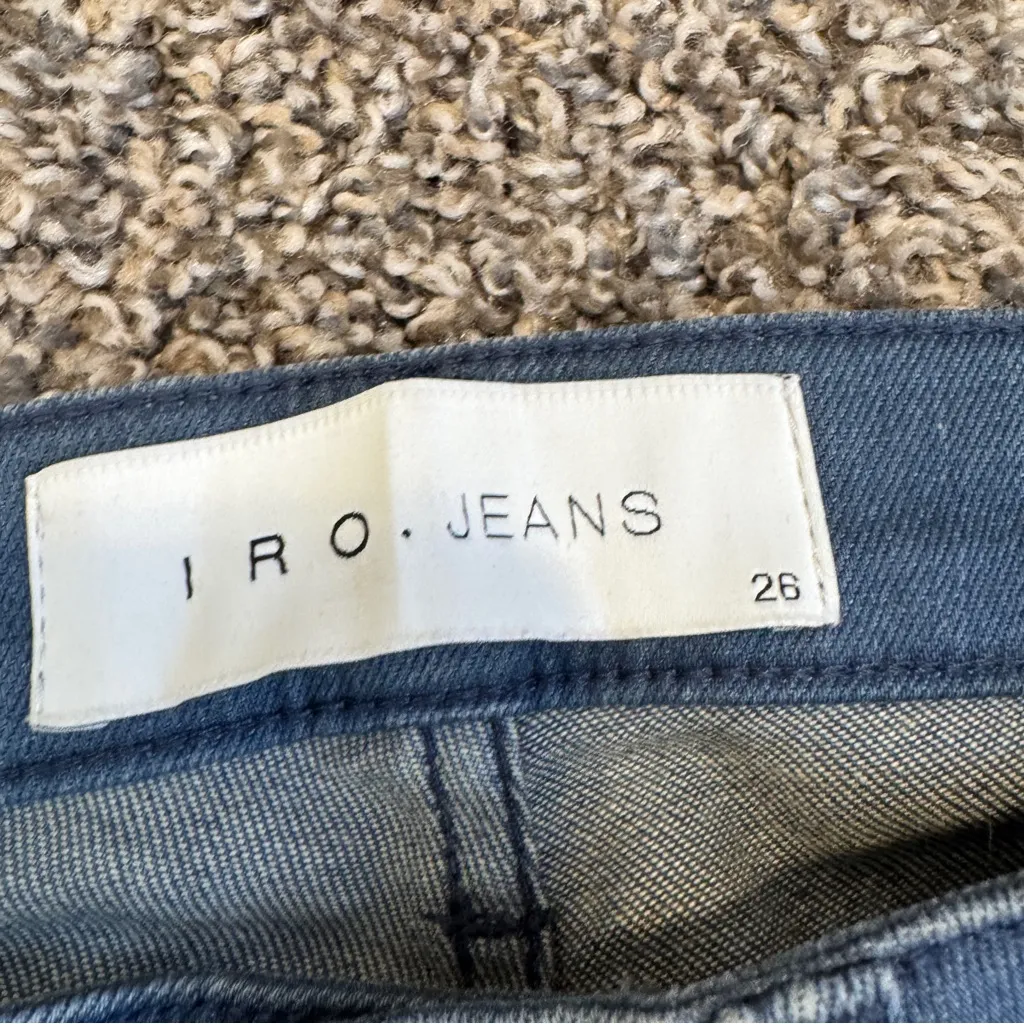 Iro Jeans Blue High Rise Skinny Jeans Womens 26 Fall Casual Classic Denim Zip - Image 7