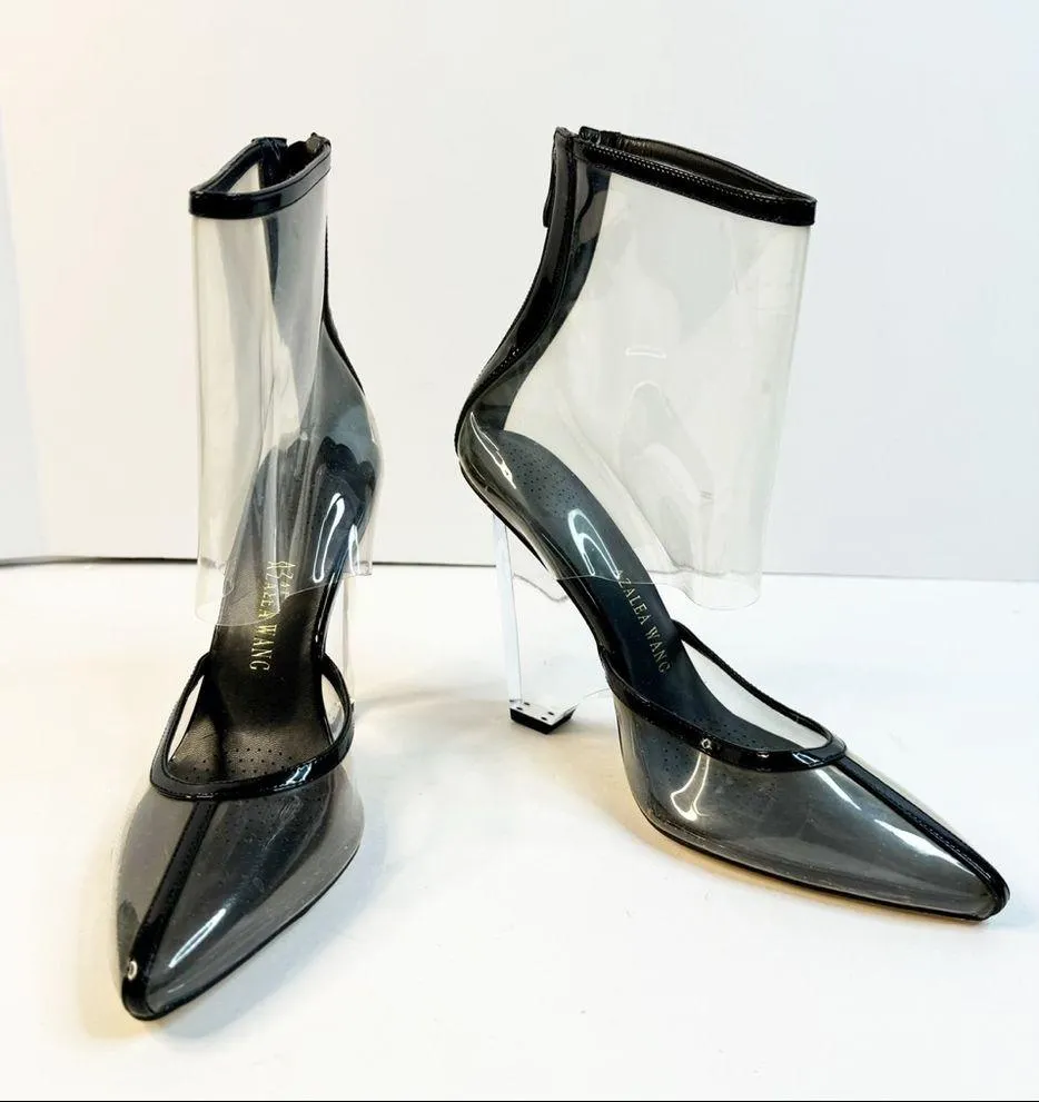 Azalea Wang Black Leather Pointed Toe Heels Size undefined - Image 6