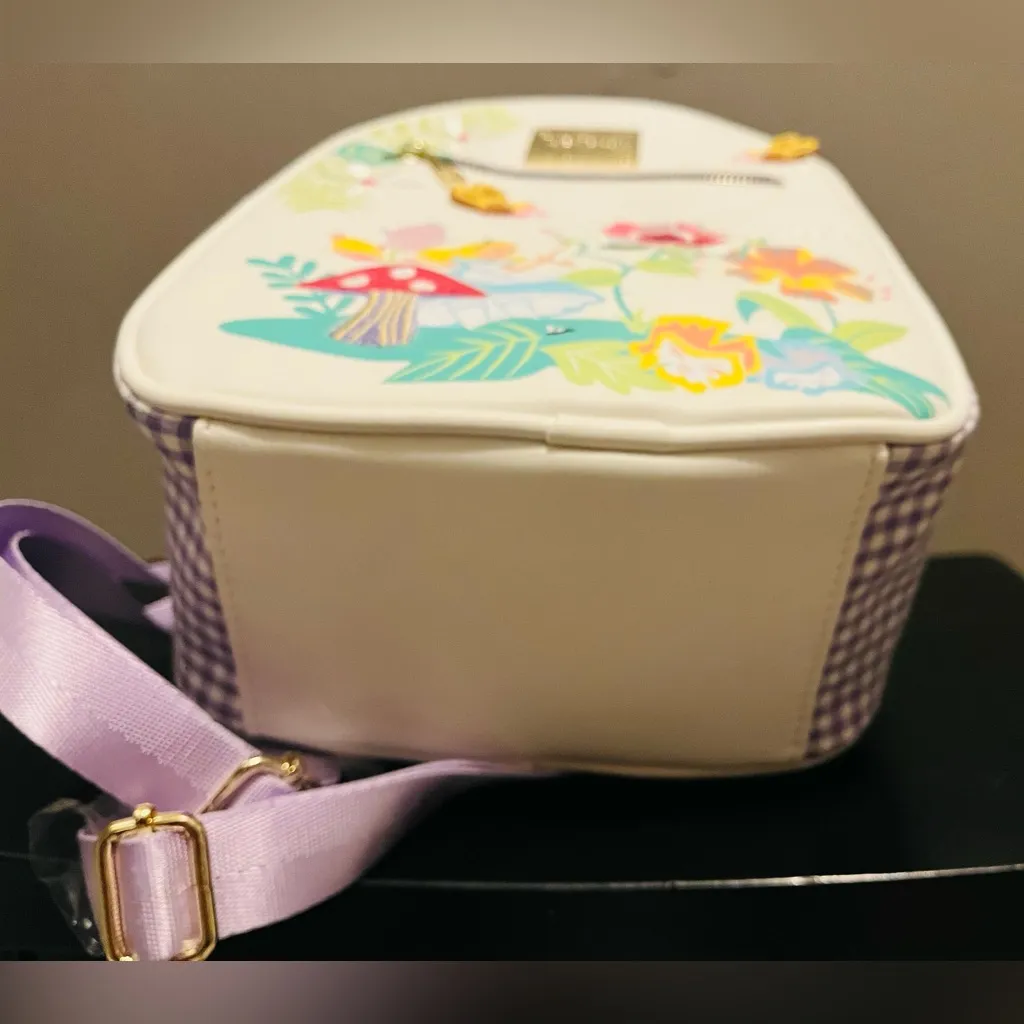 Her Universe Disney Alice in Wonderland Floral Gingham Mini Backpack - Image 7