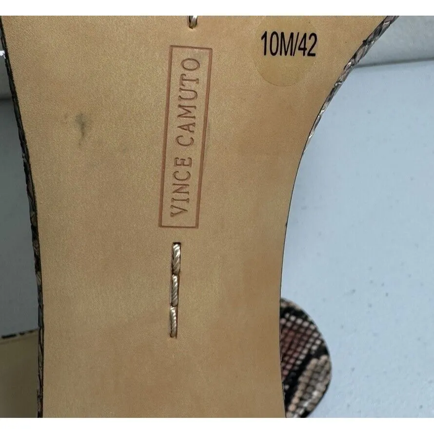 Vince Camuto Winderly Ankle Strap Sandals‎ 10M Snakeskin Heels - Image 5