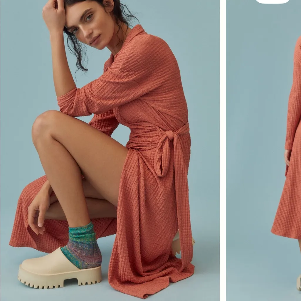 Anthropologie Terracotta Wrap Dress - Image 5