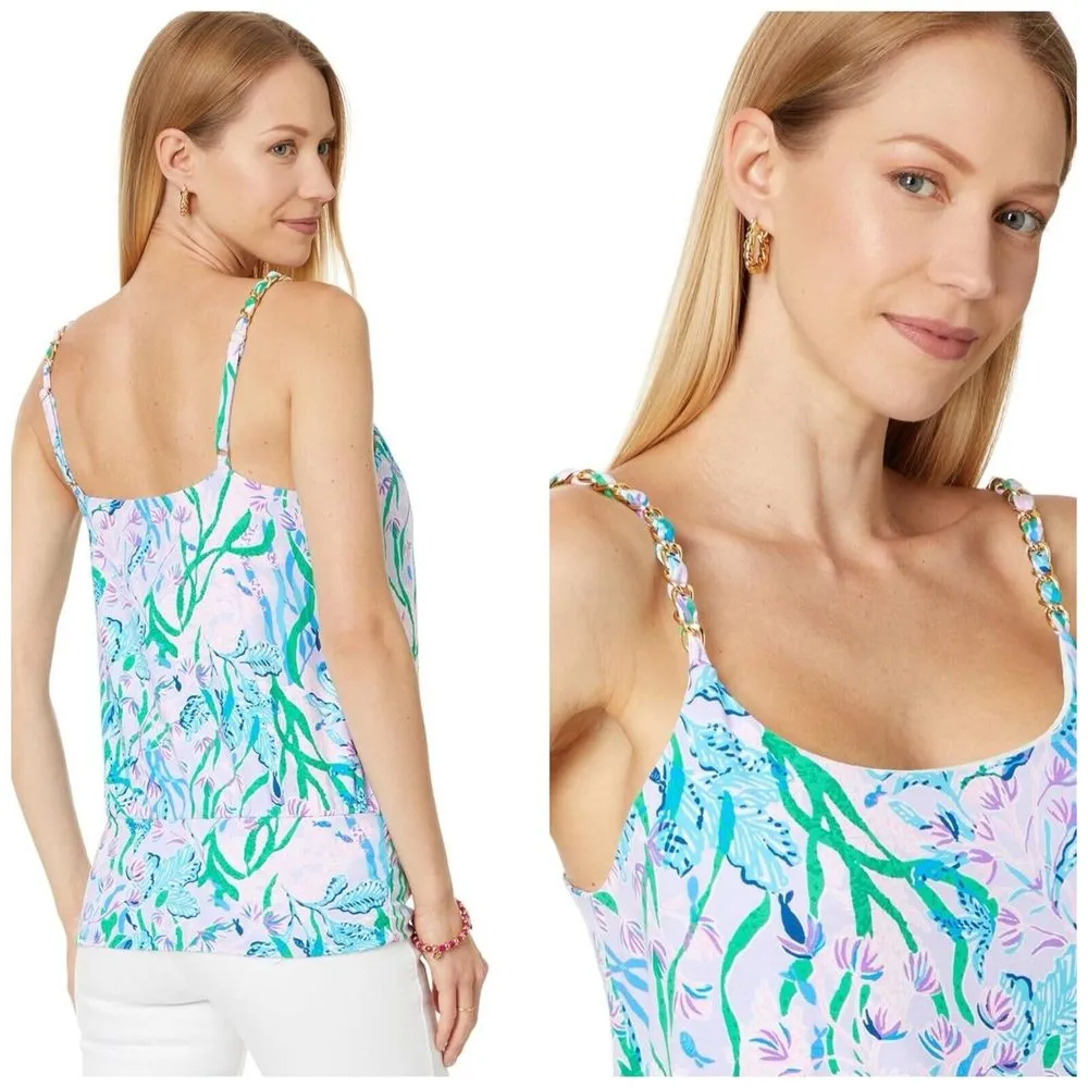 NWOT Lilly Pulitzer‎ Top S Cannavale Spaghetti Strap Cami Shirt Blouson Tank New - Image 2