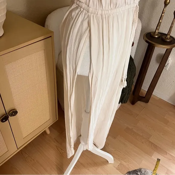 L*SPACE Cream Kenzie Dress Cover up Open Sides‎ Midi Size Large - Image 6