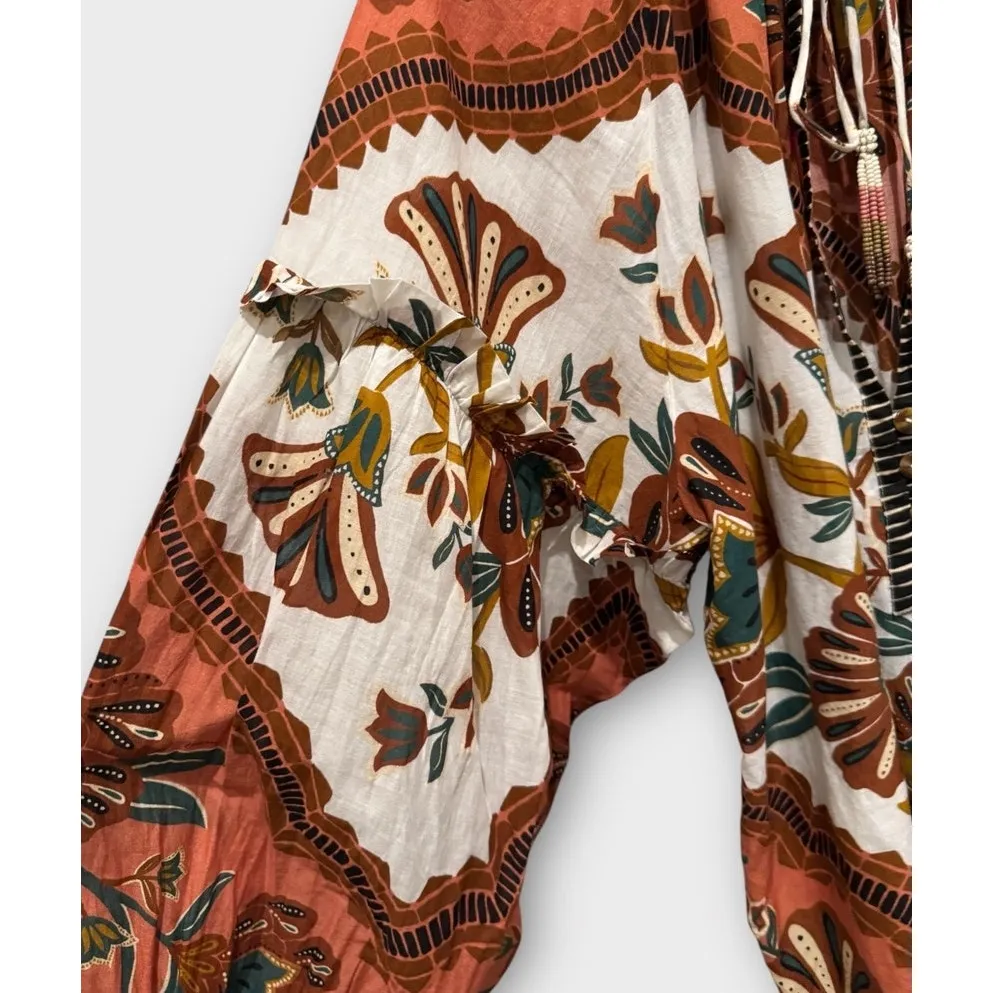 Farm Rio Riad Botanical Blouse Size XS - Image 8
