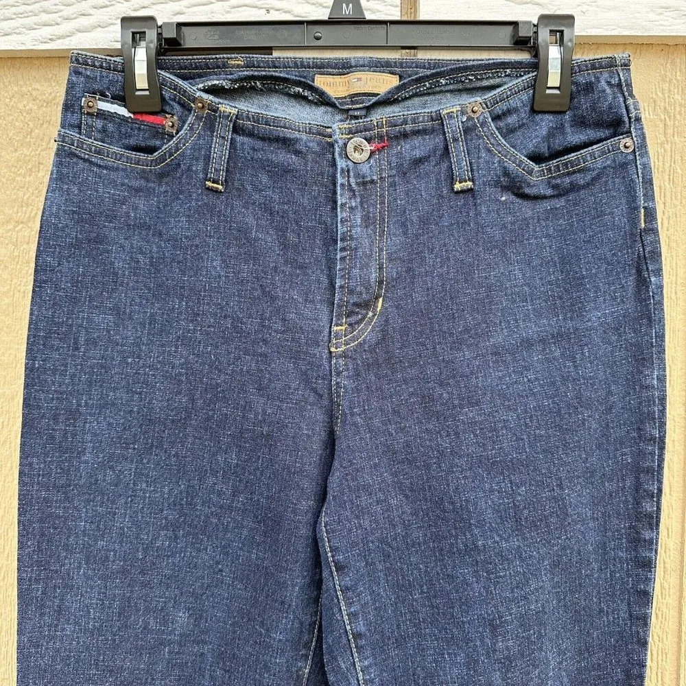 Vintage Y2K Tommy Jeans Bootcut Low Rise Jeans No Seat Pockets Junior’s Size 11 - Image 2