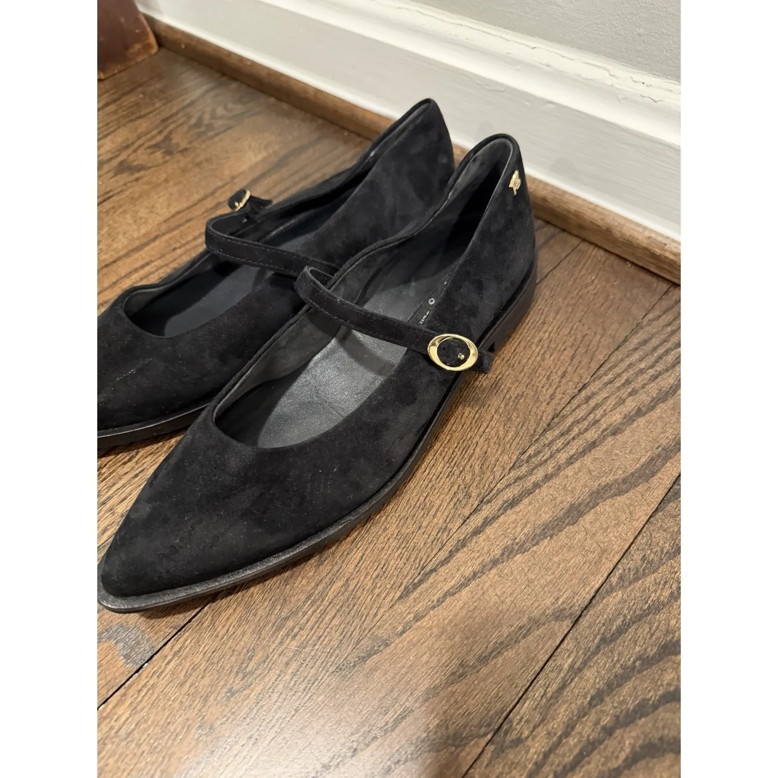 Paul Green Carla Mary Jane Flat Black Suede Women's Sz 7 $395 NEW - Image 6