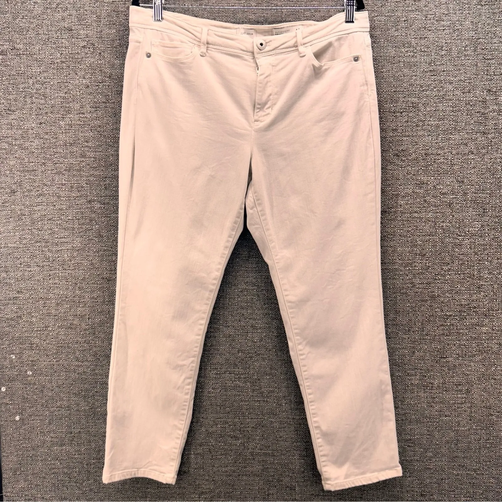 J Jill‎ Crop Jeans Off White 14P - Image 3