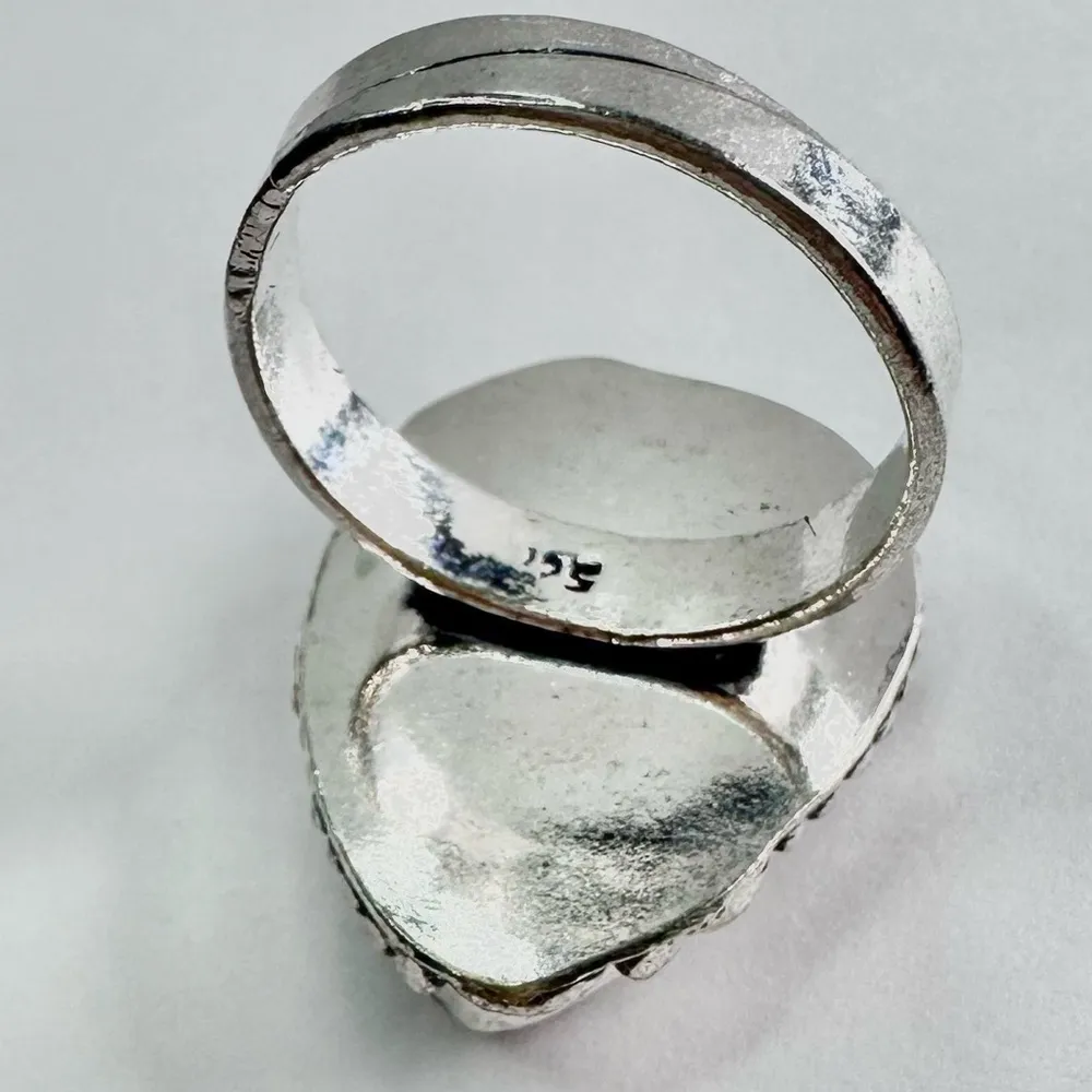 NOREENA Jasper Genuine Stone 925 Sterling Silver Ring - Image 4