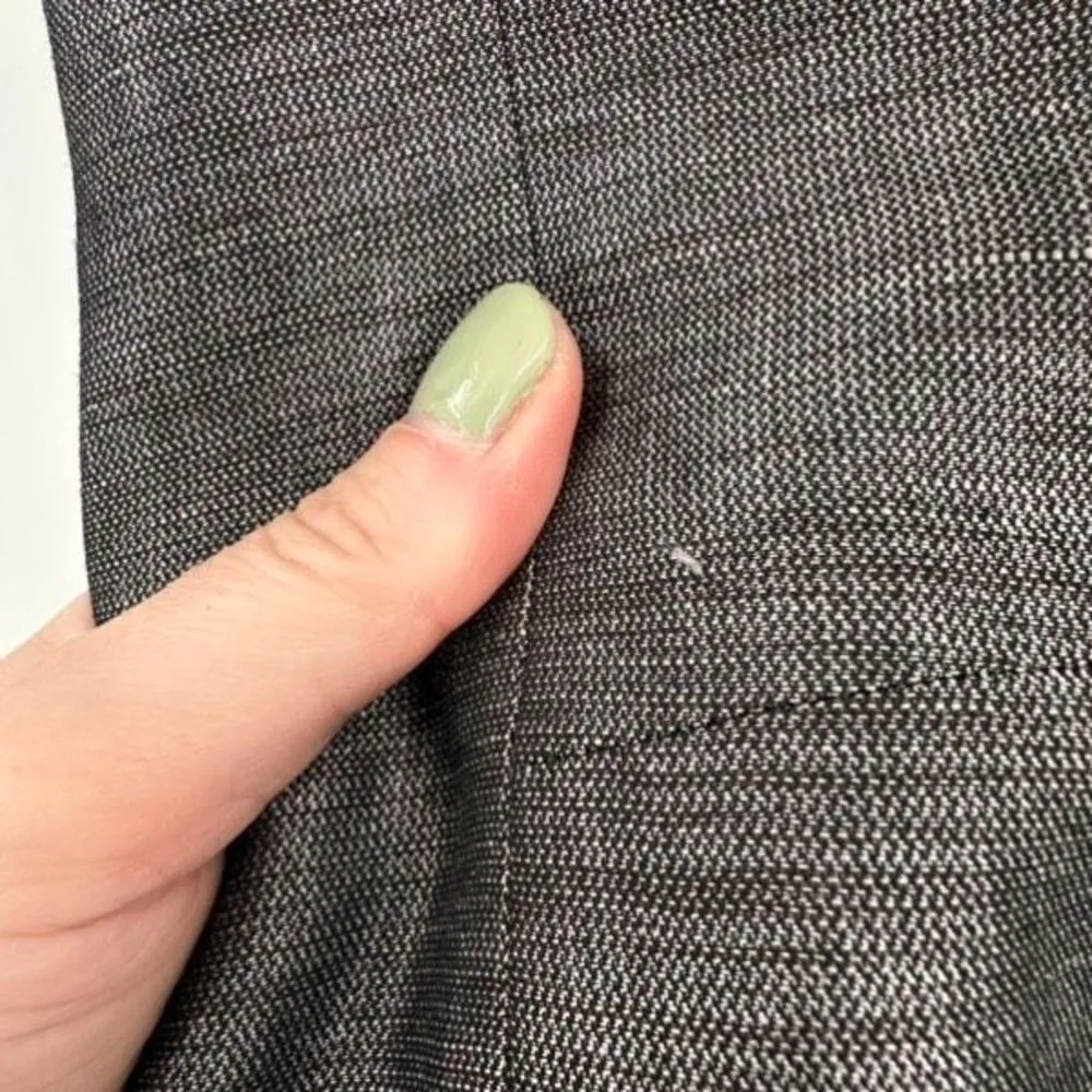 Hugo Boss Womens Linen Blend Cap Sleeve Pleated Sheath Dress Heather Gray Size 6 - Image 9