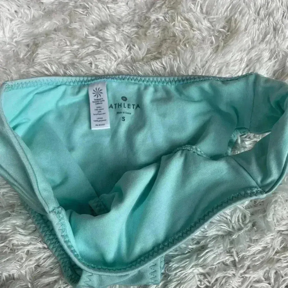 Athleta Mint Green AquaLuxe Swimsuit Tankini Top set - Image 11