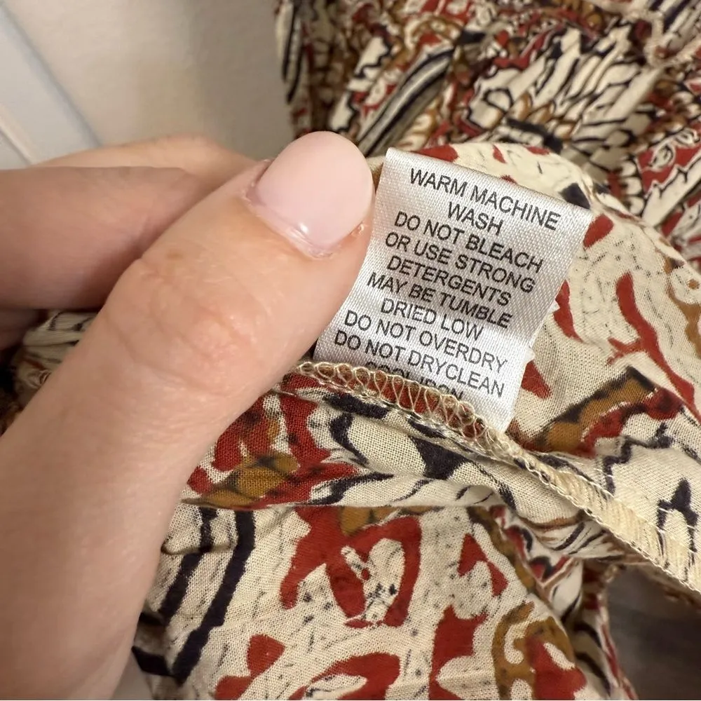 Anna Cate Arie Midi, Tan Red Paisley Size Medium - Image 5