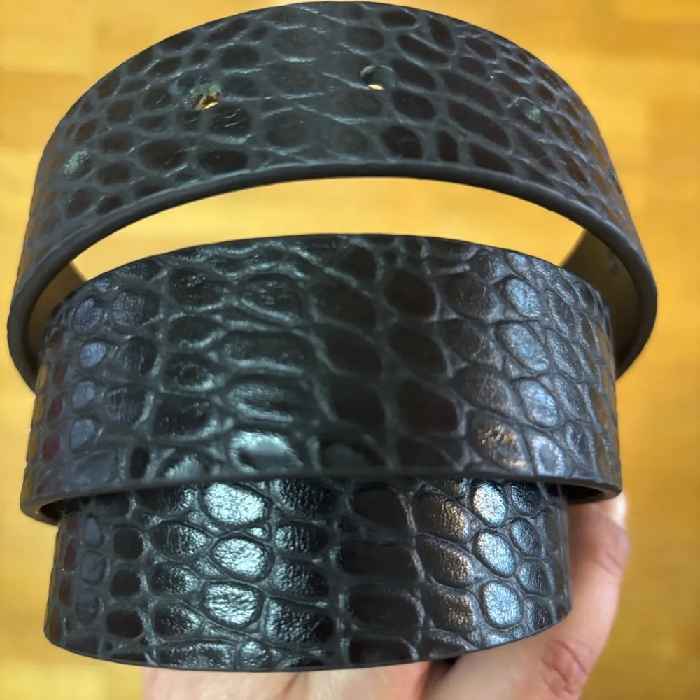 Patricia Nash Croc Embossed Leather Career Minimalist Coastal Preppy Belt M - Image 2