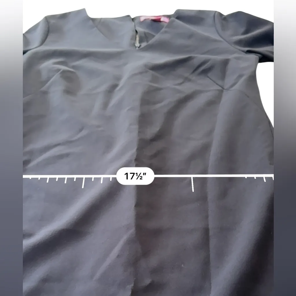 Catherine Malandrino Womens Bell flare Sleeve V Neck Dress Black Size 2 - Image 11