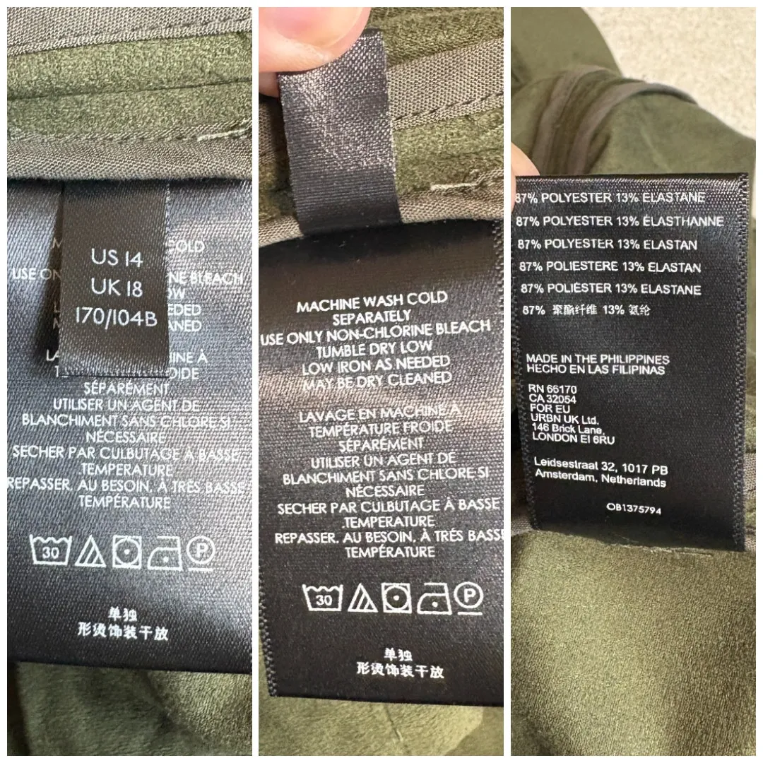 Anthropologie Sueded Slip Sleeveless Midi Dress Moss Green Size 14 - Image 6