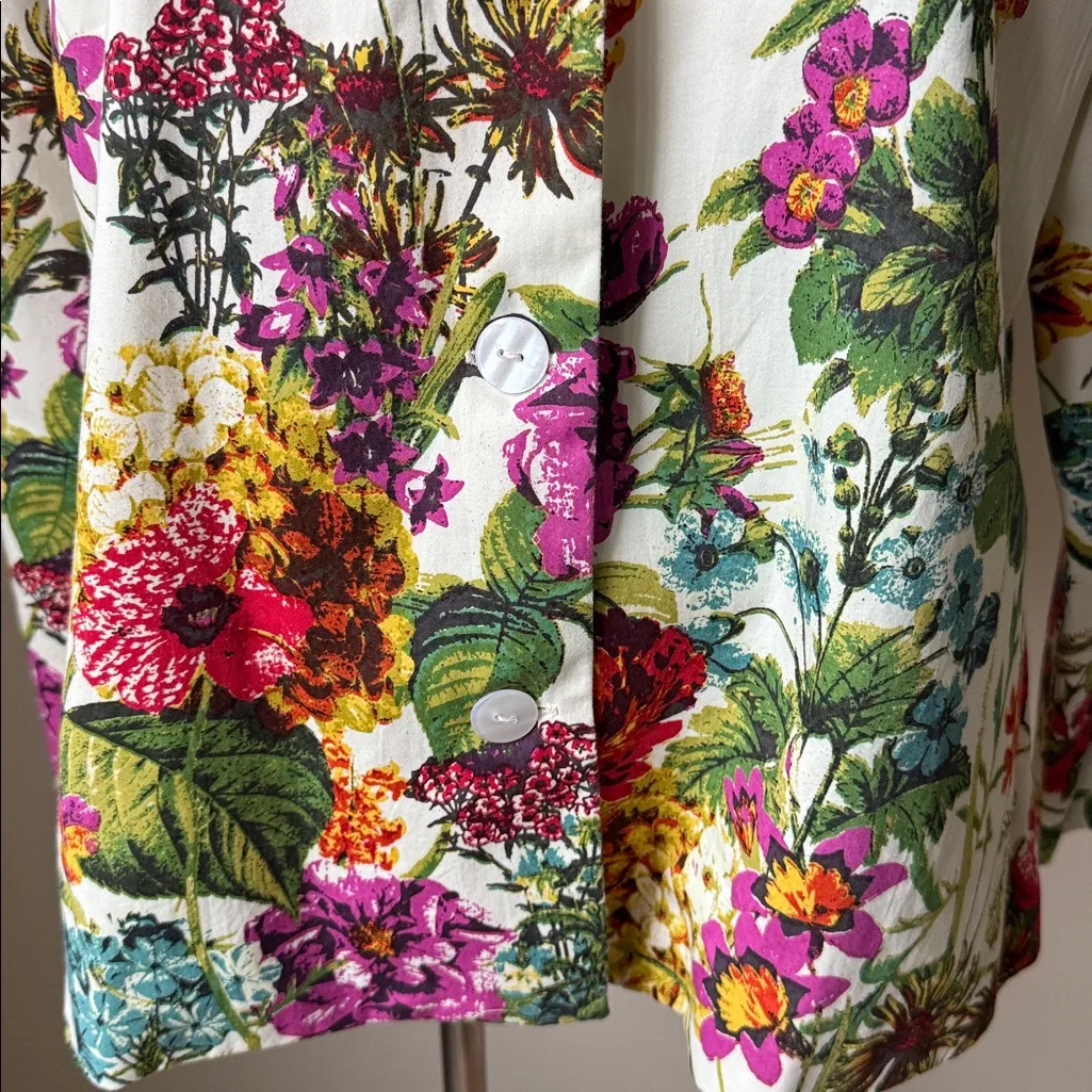 Norm Thompson Escape from the Ordinary cotton lined button jacket Pink Size M - Image 4