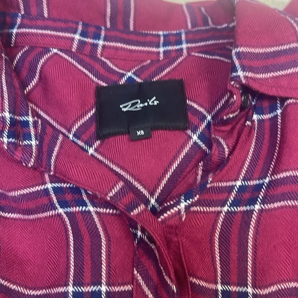 Rails Hunter Merlot Navy and White Plaid Button Shirt - Image 3
