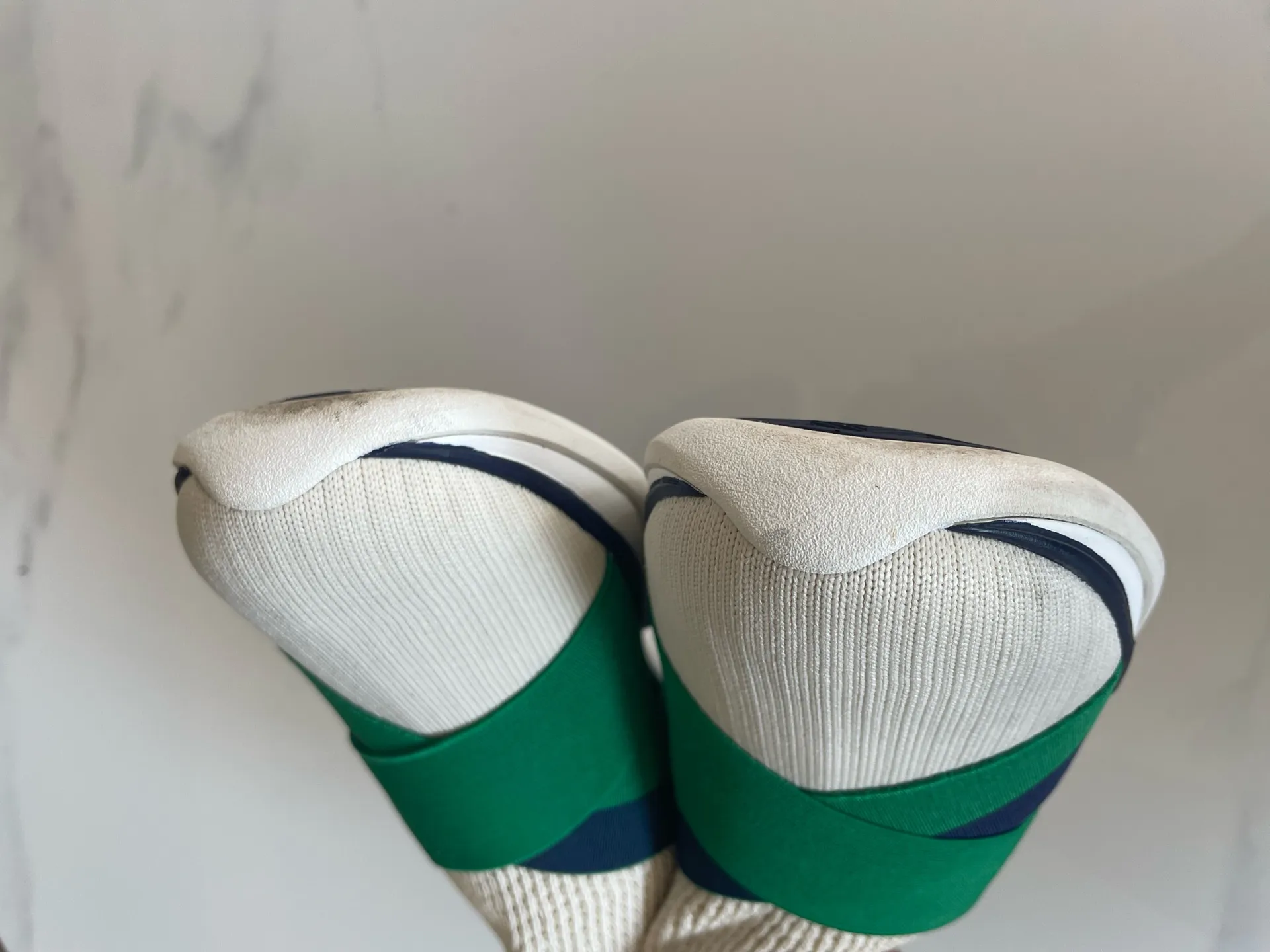 Tory Burch Sport Women’s authentic beige blue green slip on Sneaker trainers 6.5 Very New - Image 3