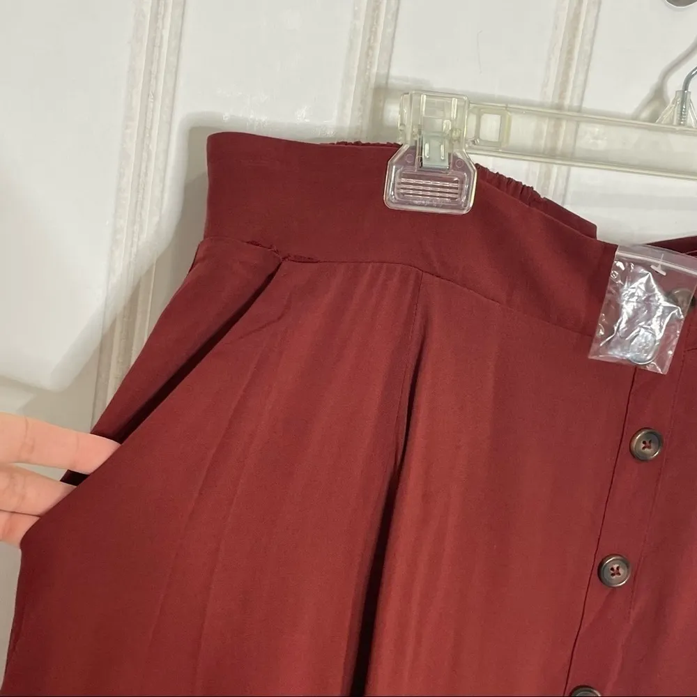 Torrid Button front skirt in rust red 543 - Image 10