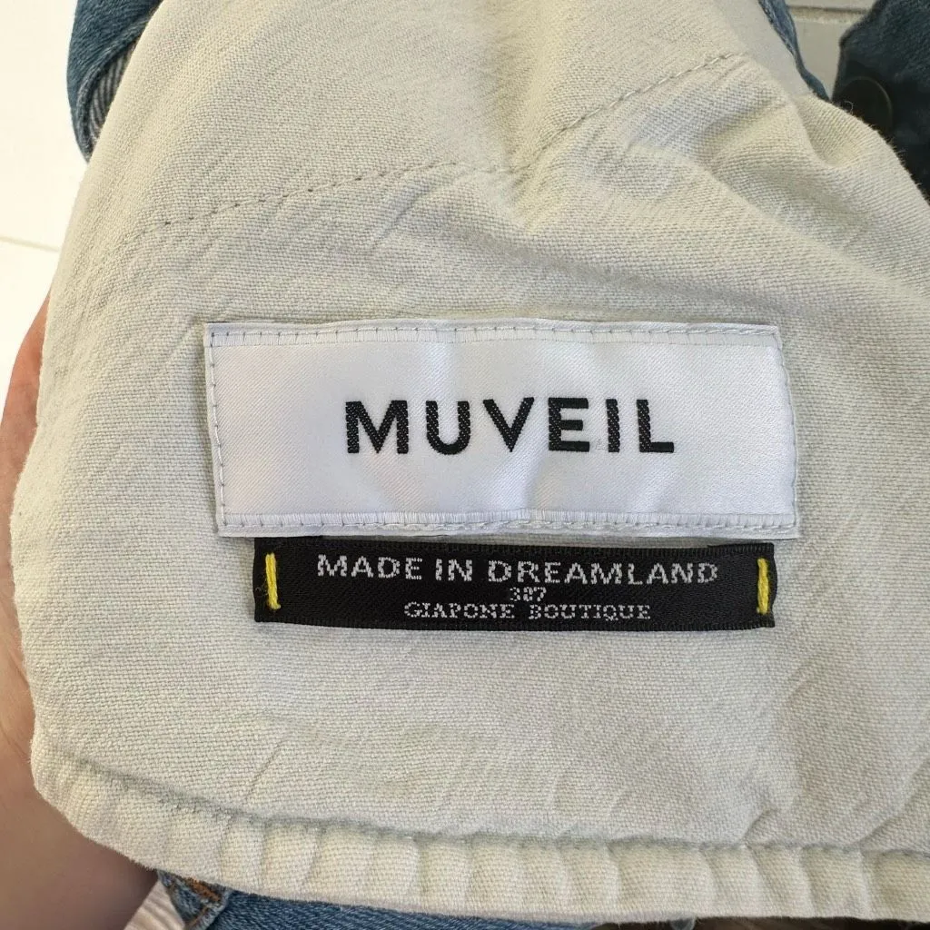 Muveil Women’s 40 Fruit Sequin Denim Skirt Size 8 - Image 6