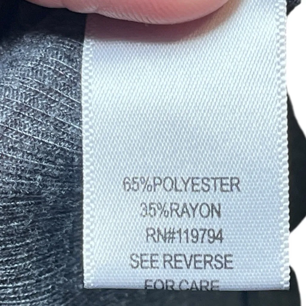 Vintage One World Y2K Embellished Long Sleeve Gray Shirt Size P Med Indie Grunge - Image 4