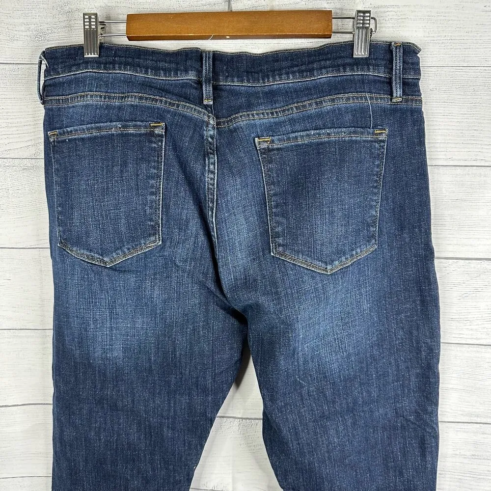 FRAME Womens size 33 Le Garçon Crop Covant Denim Jeans LGJC6540 - Image 8