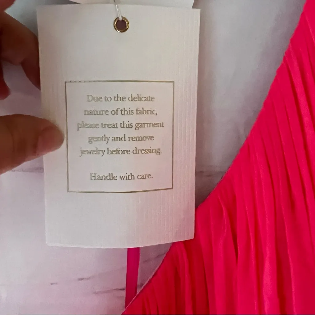 MacDuggal Chiffon Tiered Gown - Hot Pink size 16 - Image 11