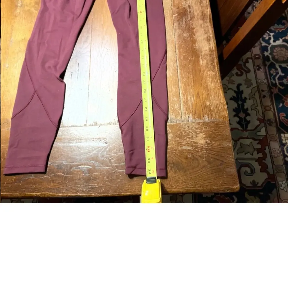 Lululemon In Movement 7/8 Tight Everlux 25" Leggings Garnet Maroon Color Size 4 - Image 7