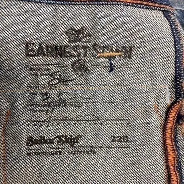 EARNEST SEWN,Bailor Skirt,Mini, denimWomen’s Size 28,Light Wash Blue,distressed Blue - Image 8