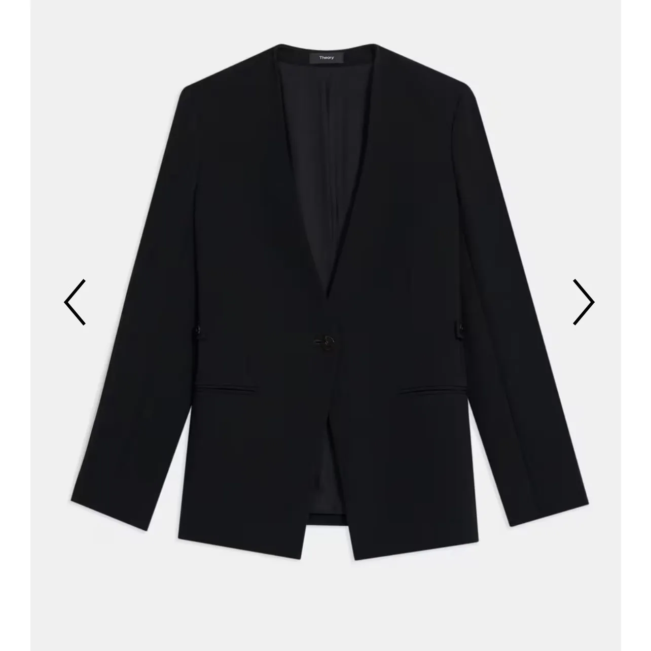 Theory Waist-Tab Jacket in Crepe Blazer in black career - Image 2