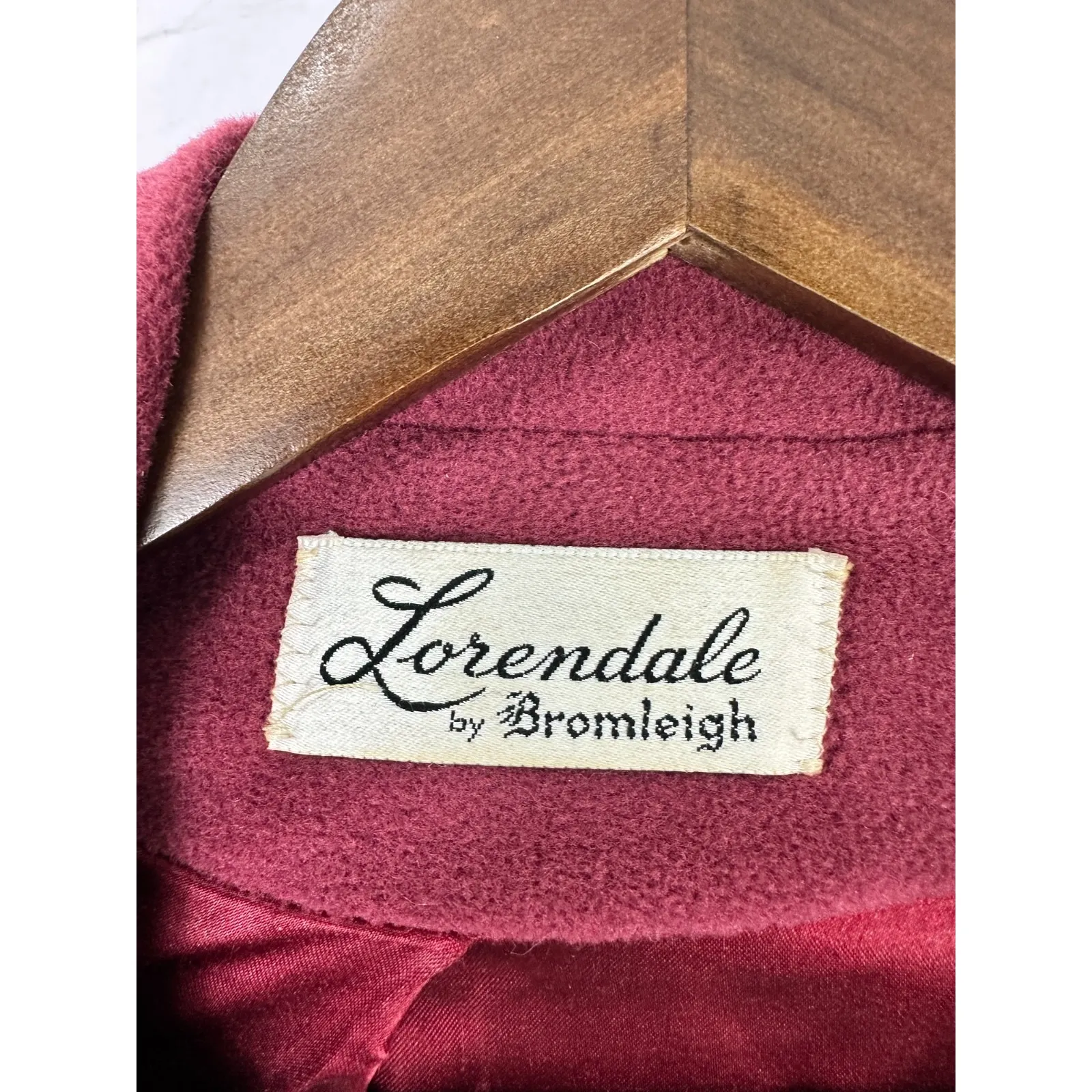 Vtg 70s Union Made Belted Trench Coat Womens Large Brushed Boho Glam Whimsigoth Red Size M - Image 3