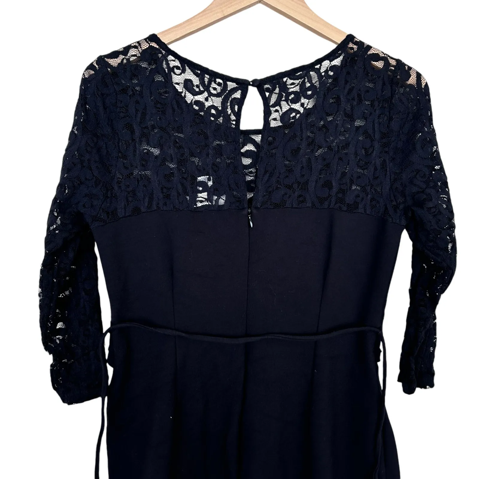 Lot of 2 Motherhood Maternity Dresses Purple Black Lace Sz M - Image 5