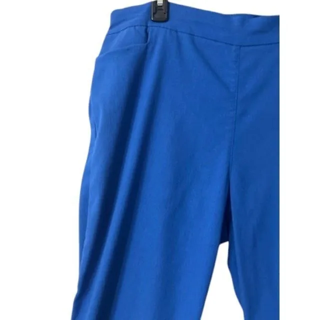 Drapers & Damons 1X Blue Capri Pants‎ High Rise Casual Coastal Cruise Vacation - Image 9