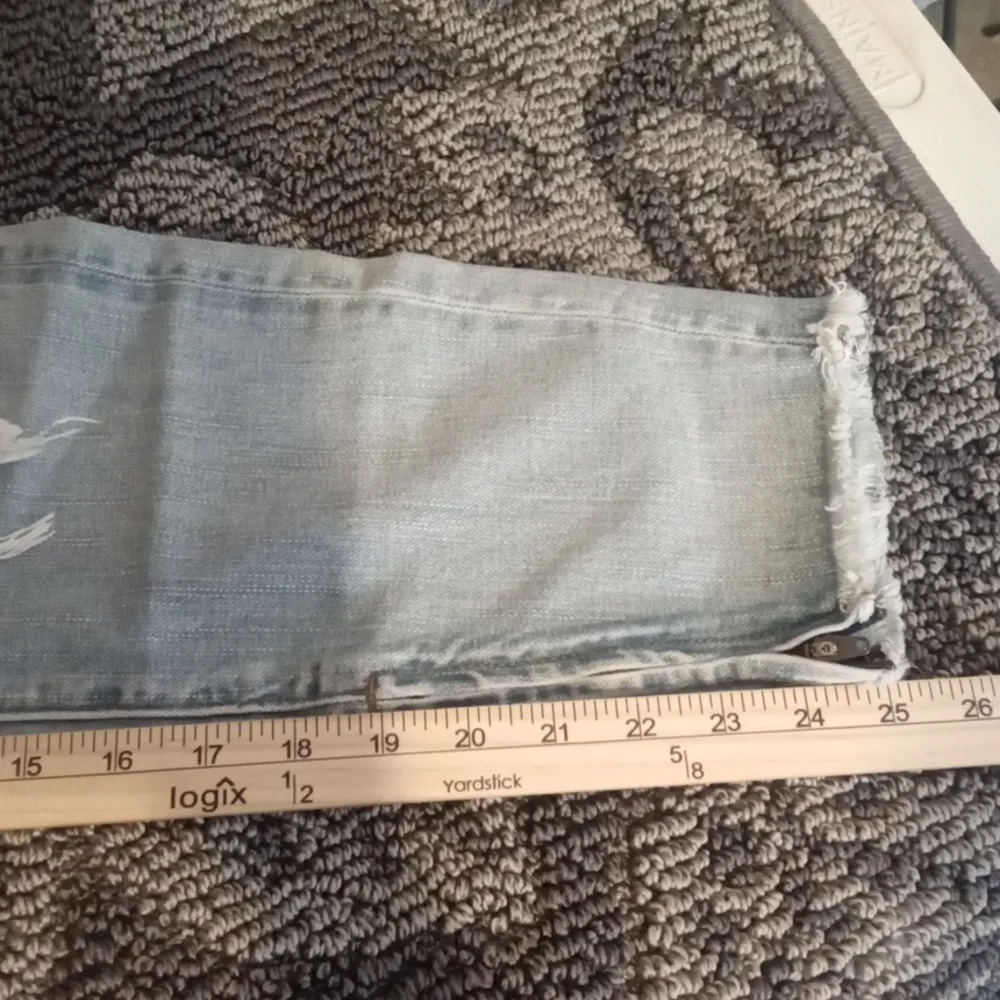 One Teaspoon Freebirds Low Rise Extreme Distresed Cropped Blue Womens 28 - Image 7