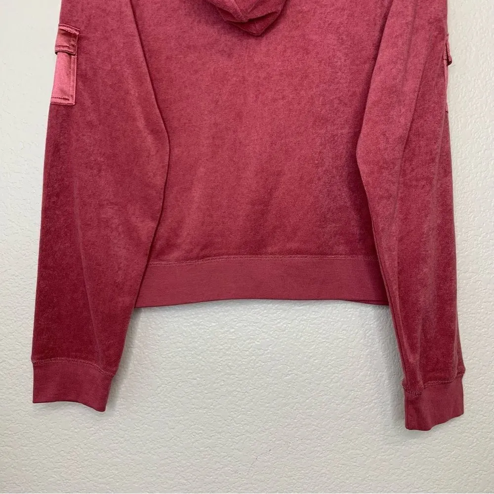 BCBG MaxAzria Red Velour Zip Up Women’s Jacket - Image 8