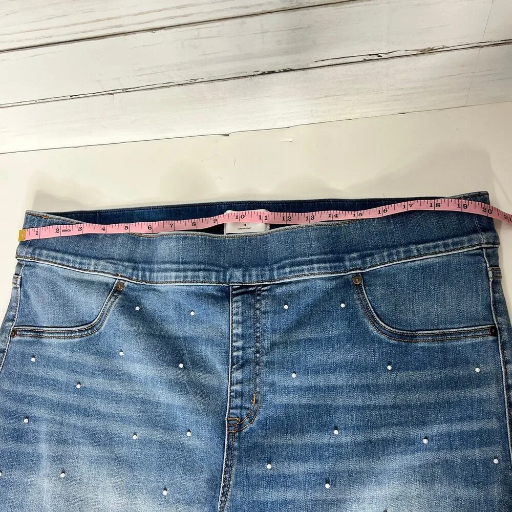 Lane Bryant Pearl Embellished Pull On Jeans Plus Size 20 - Image 8
