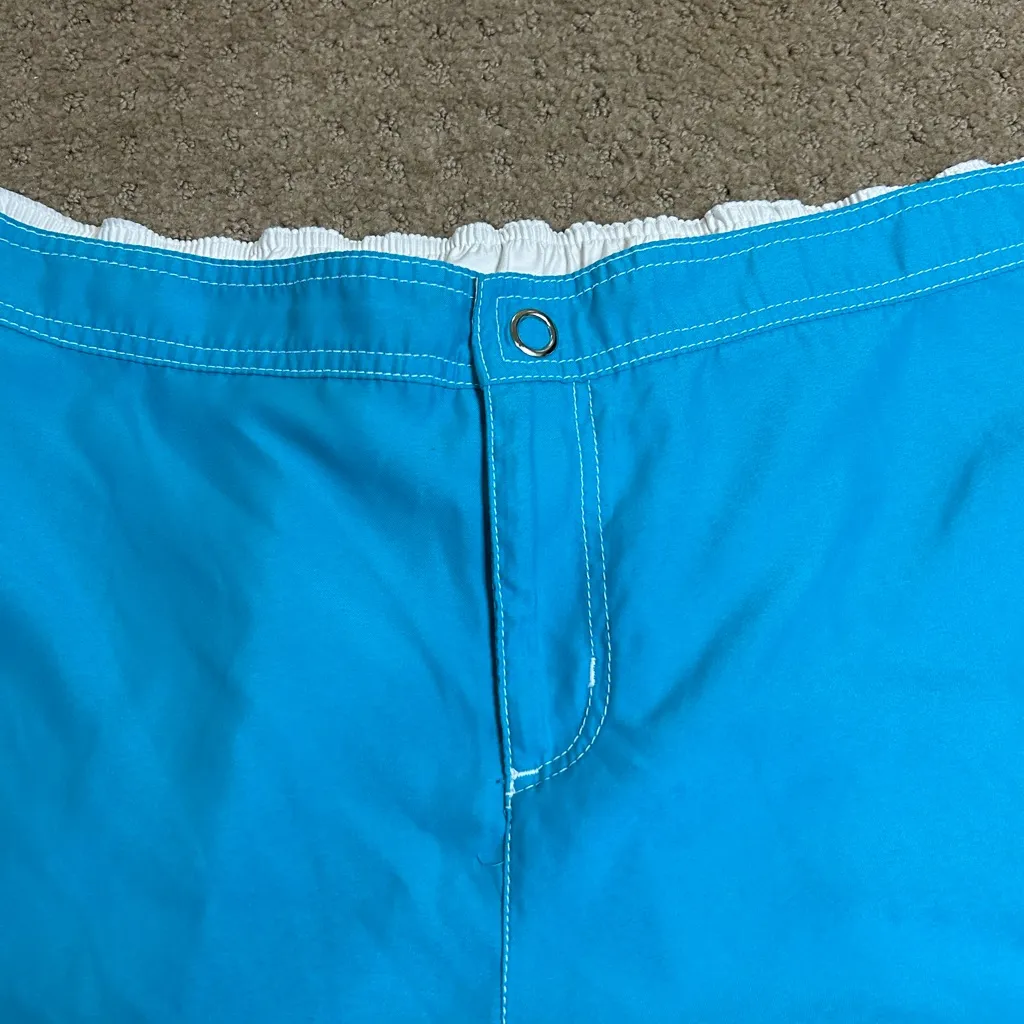 Catalina Women's Plus 1X (16W) Blue Board Swim Shorts Zip Fly Cargo Pockets - Image 4