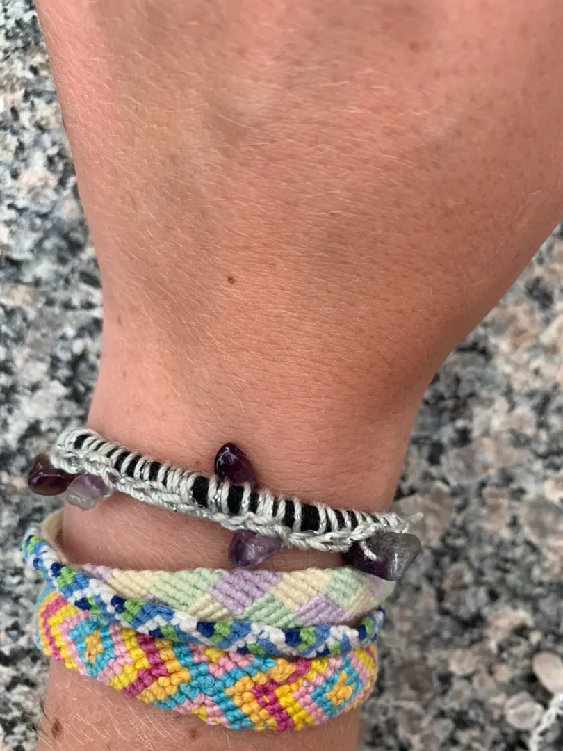 Amethyst Gemstone Hair tie - Image 2