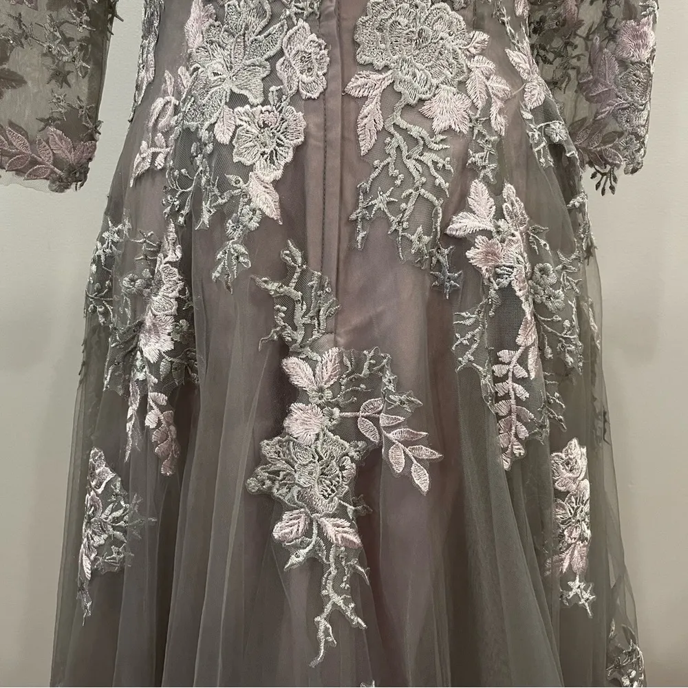 La Femme 30229 Pink Silver Ball Gown 4 - Image 6