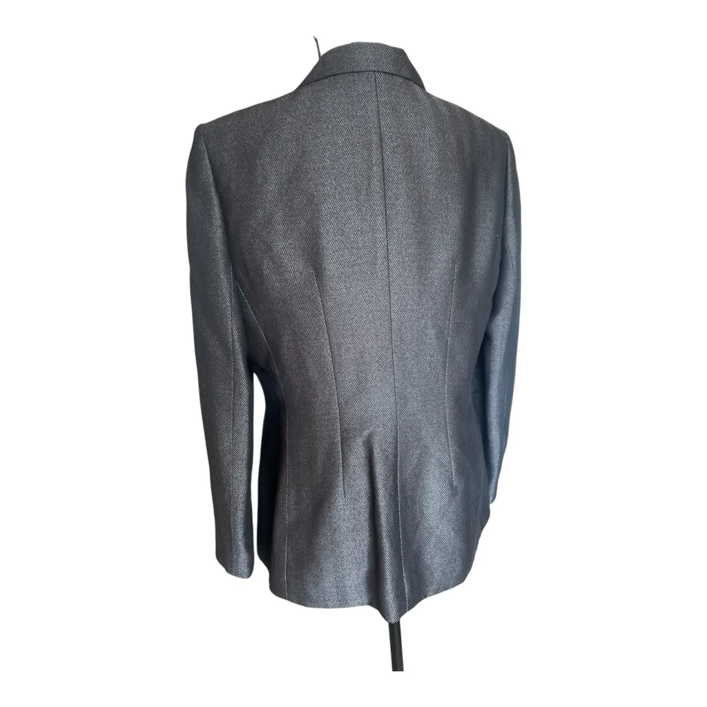 Le Suit Shimmering Black Blazer Size 14 - Image 2