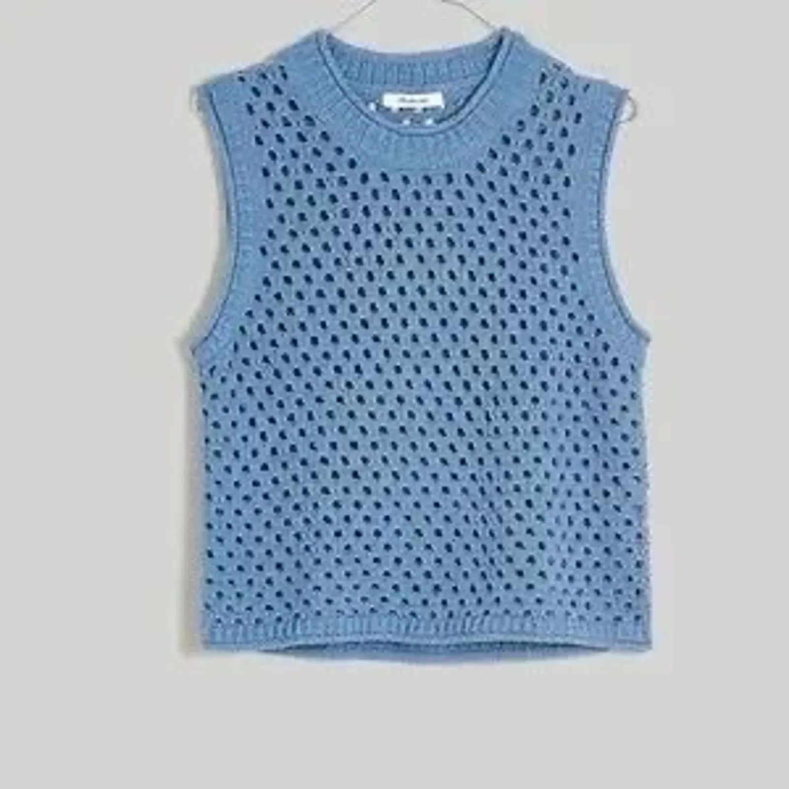 Madewell Open-Stitch Crop Sweater Vest Size‎ XXS New with Tags - Image 5