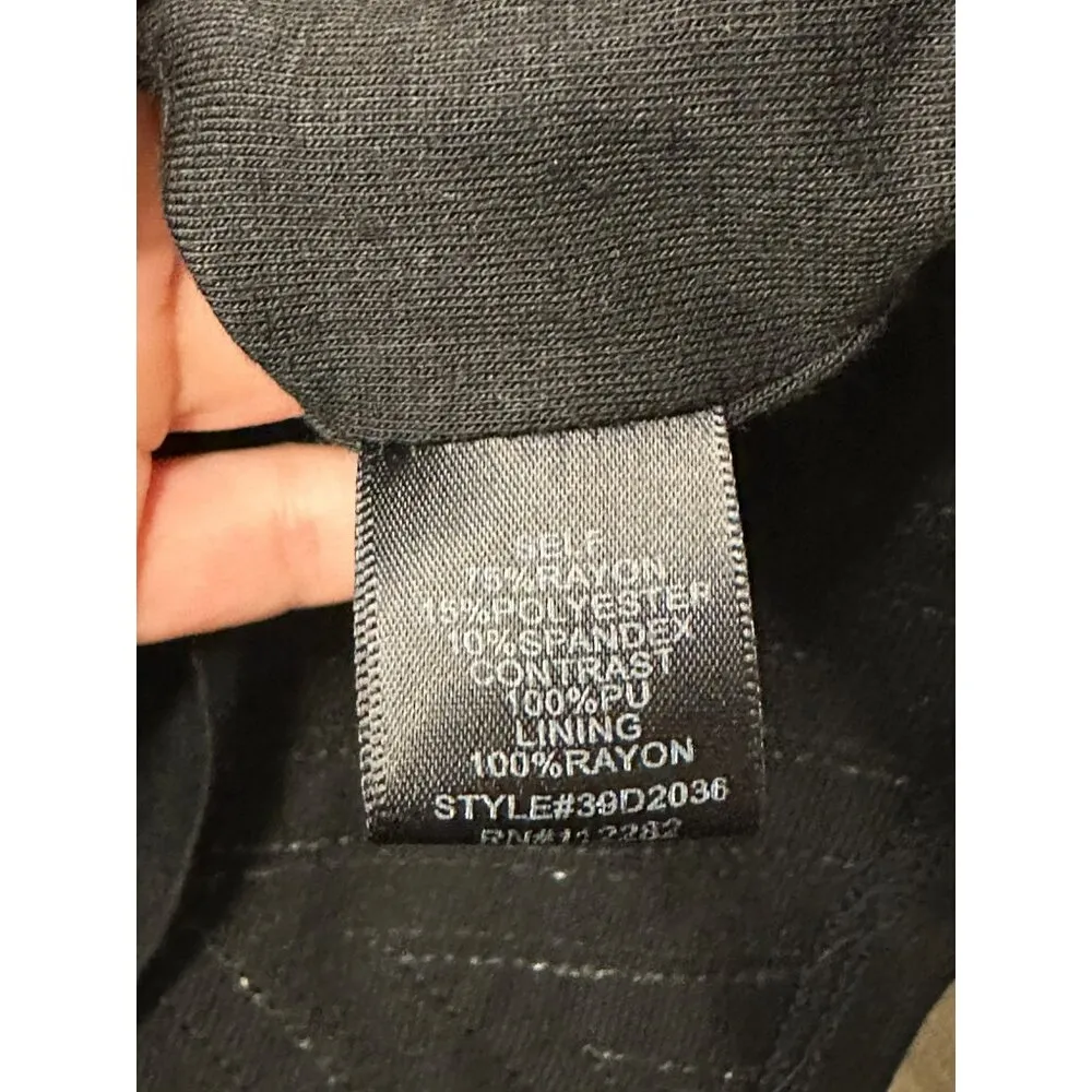 NWT Greylin Faux Leather Geometric Pattern Black Sleeveless Ladies Dress SZ S - Image 7