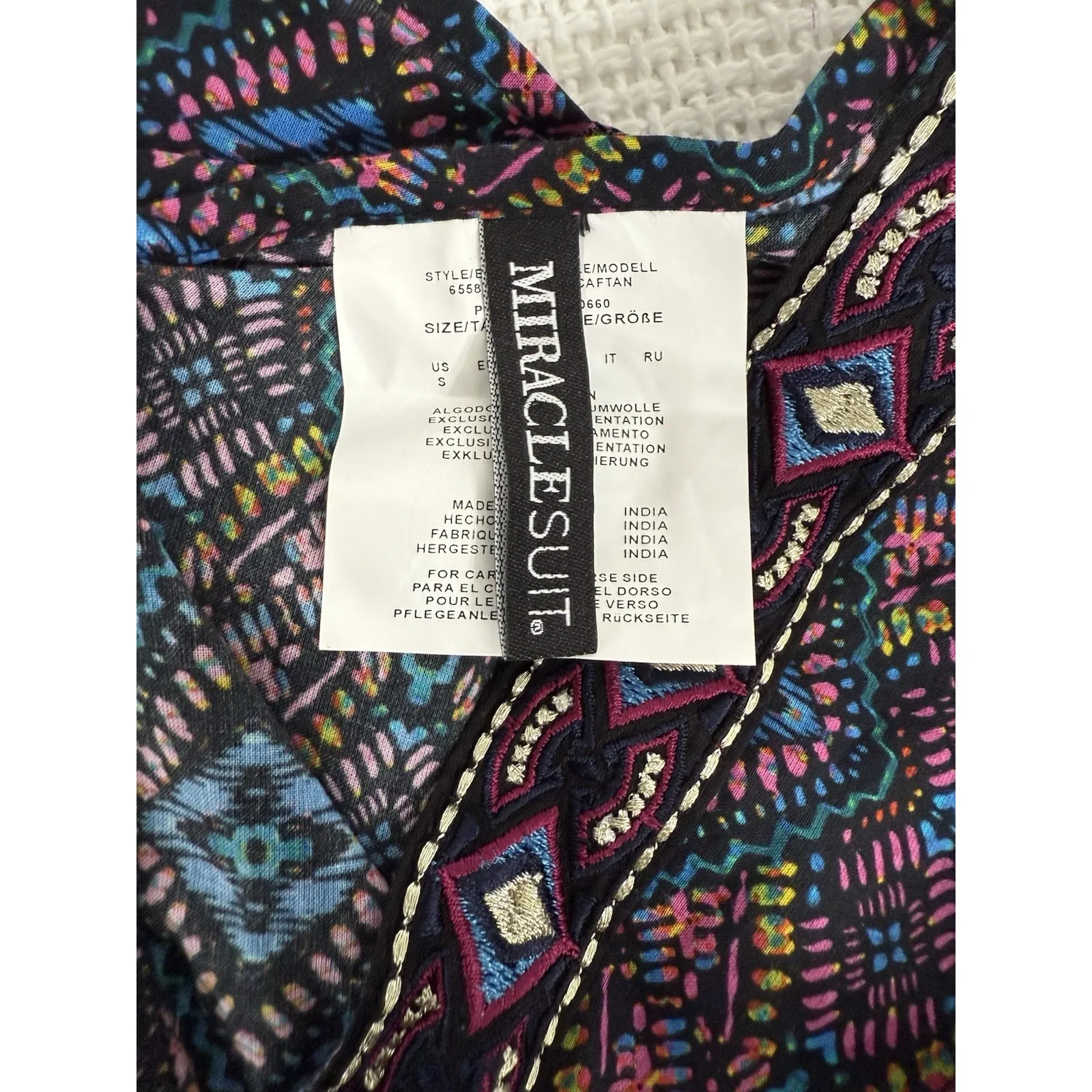 Miracle suit Romani Caftan‎ Coverup NWT Oversize Small - Image 11