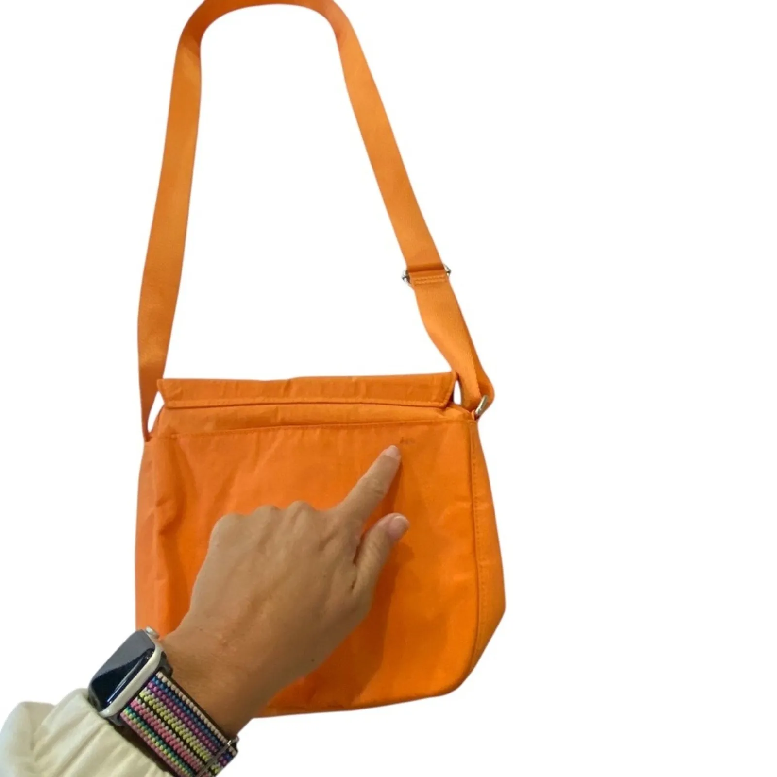 Baggallini Provence Crossbody lightweight nylon Vibrant Orange Crossbody Bag - Image 6