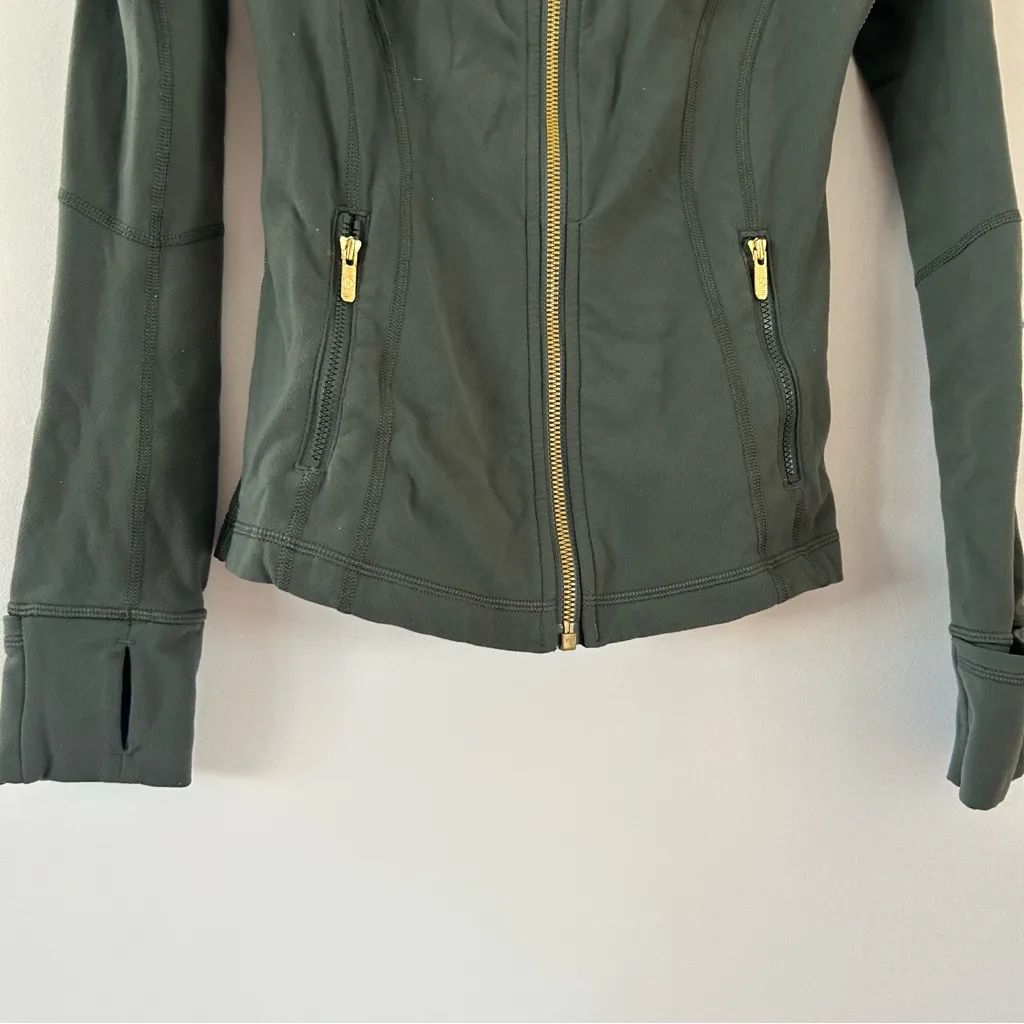 Lululemon  Dark Forest Gold Luon Define Jacket Size 4 - Image 5