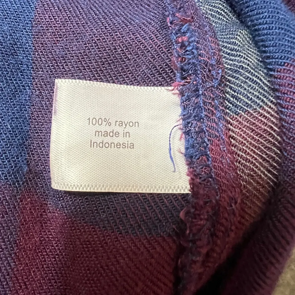 Lane Bryant Plaid Flannel Shirt Lace Up Long Sleeve Top Plus Size 26/28 Roll Tab - Image 3