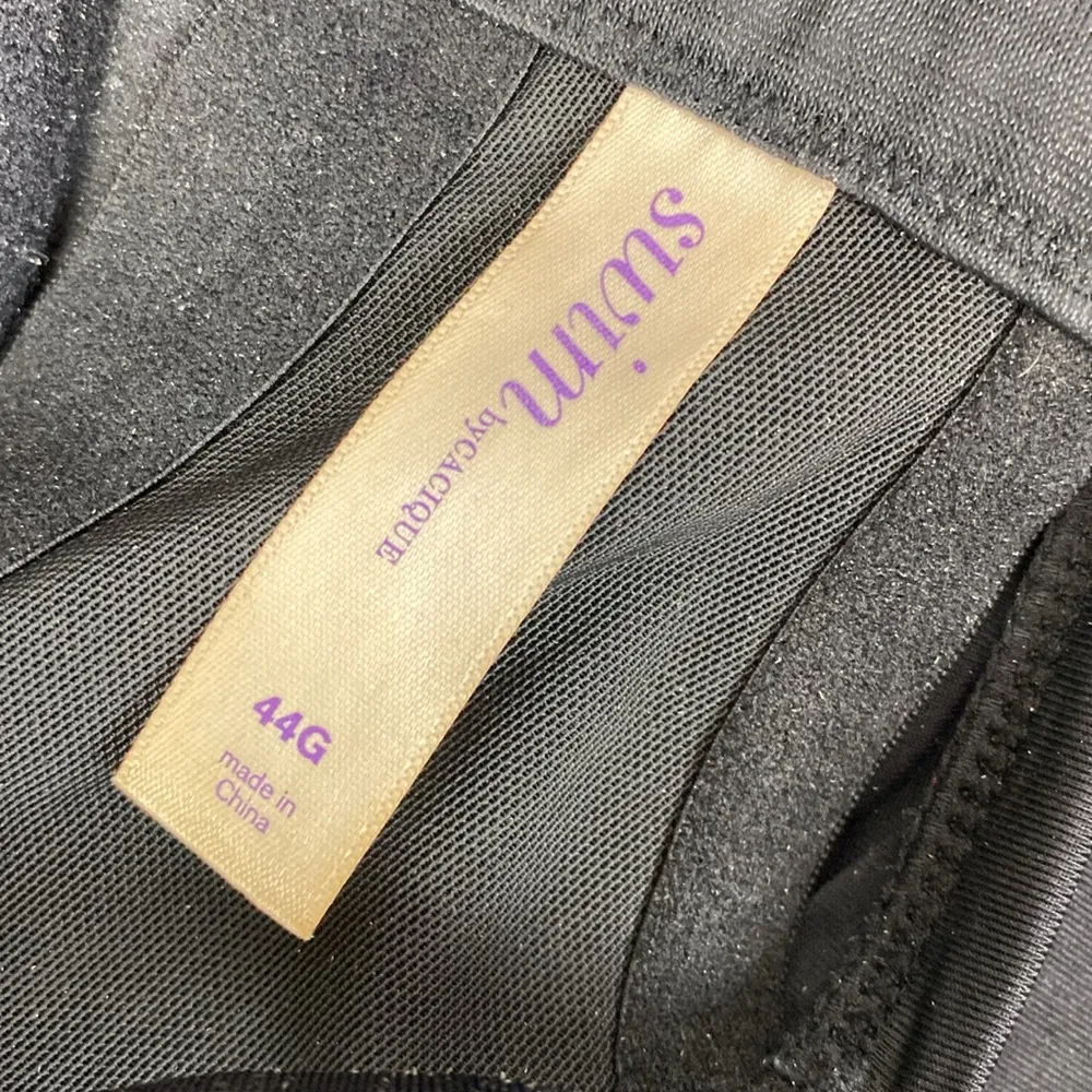 Cacique Black Contour Cup Tankini Swim Bathing Suit Top 44G - Image 6