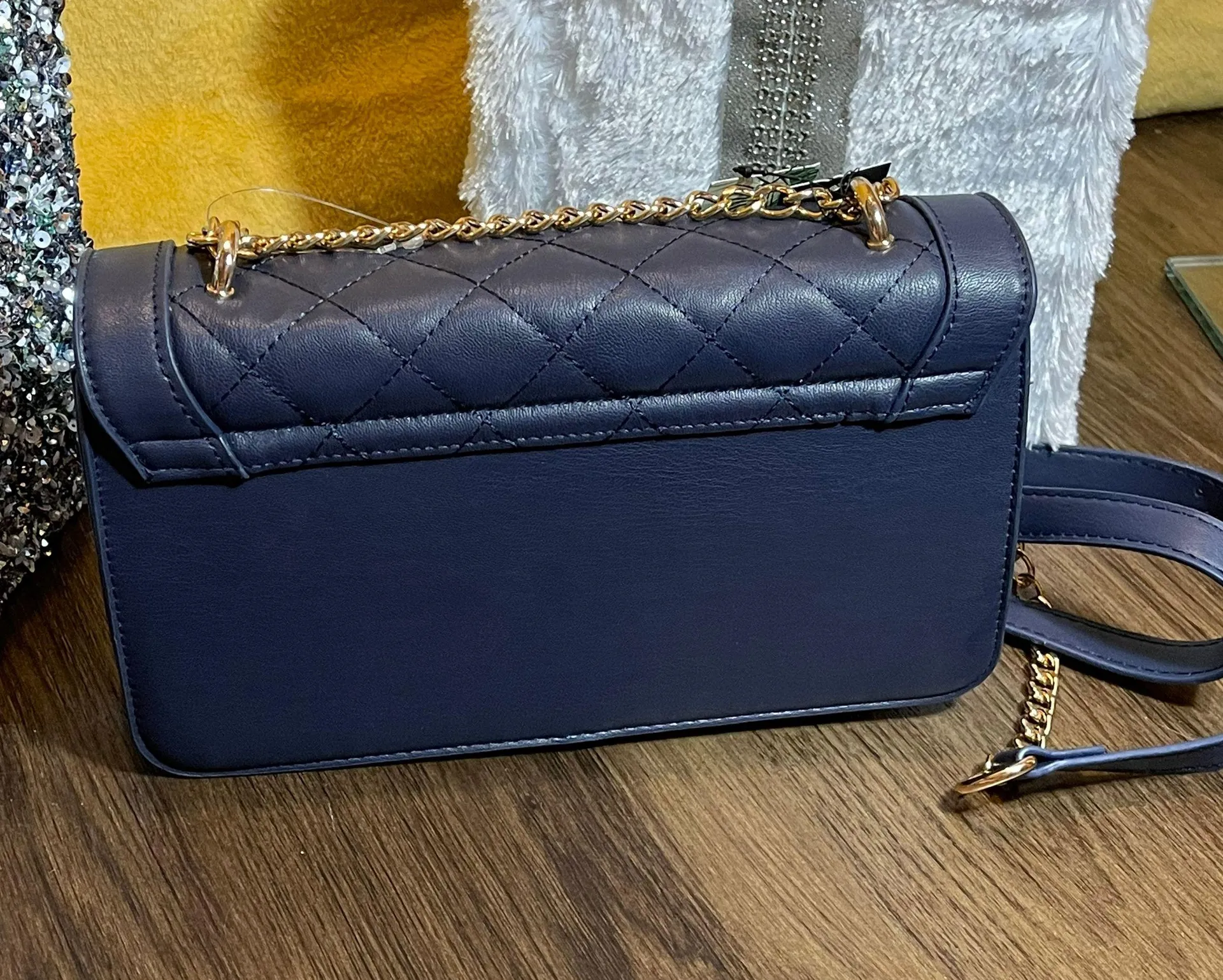 blue crossbody with square studs handbag - Image 8
