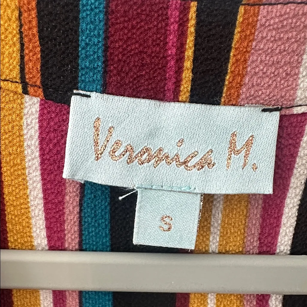 Veronica M Multicolor Striped Drop Waist Mini Dress - Image 3