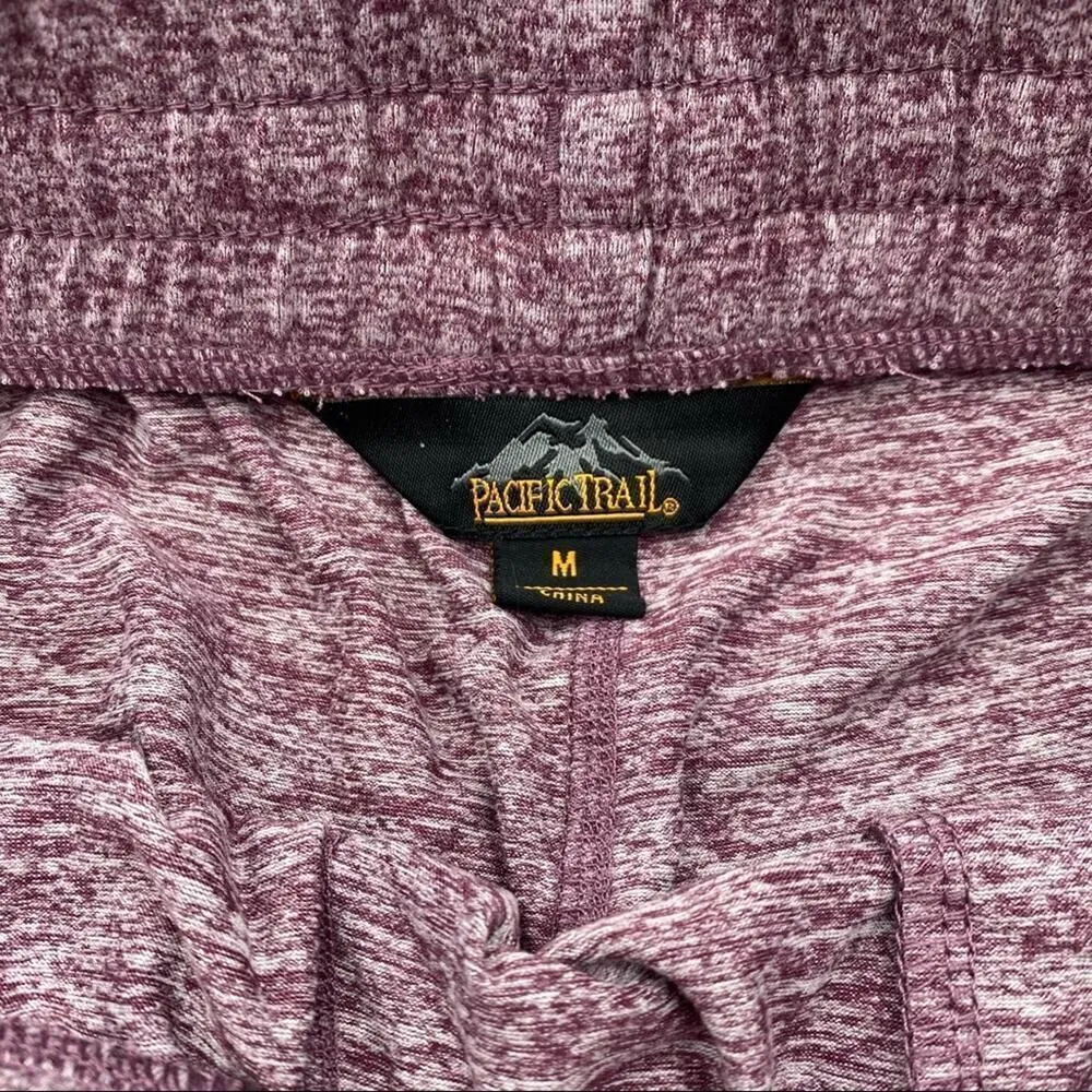 Pacific Trail Relaxed Athletic Shorts In Eggplant Heather Size Medium - Image 6